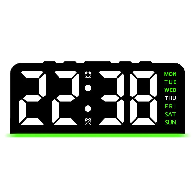LED Digital Alarm Clock with Night Light, Temperature Display & Snooze
