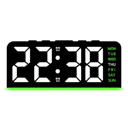 LED Digital Alarm Clock with Night Light, Temperature Display & Snooze