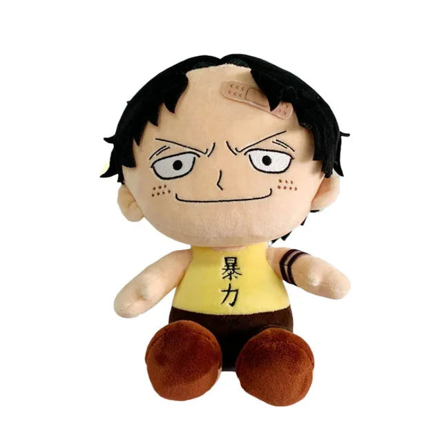 25CM One Piece Luffy Chopper Ace Zoro Plush Doll