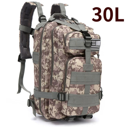 30L or 50L Waterproof Tactical Hiking Backpack