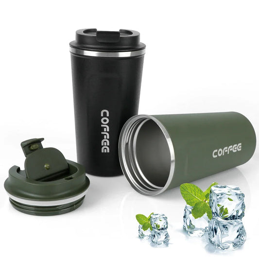 Thermo Cafe Double Stainless Steel Coffee Mug Tea Water 380