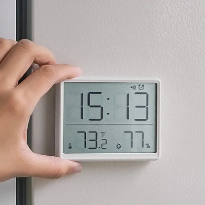 LCD Alarm Clock with Temperature & Humidity Display