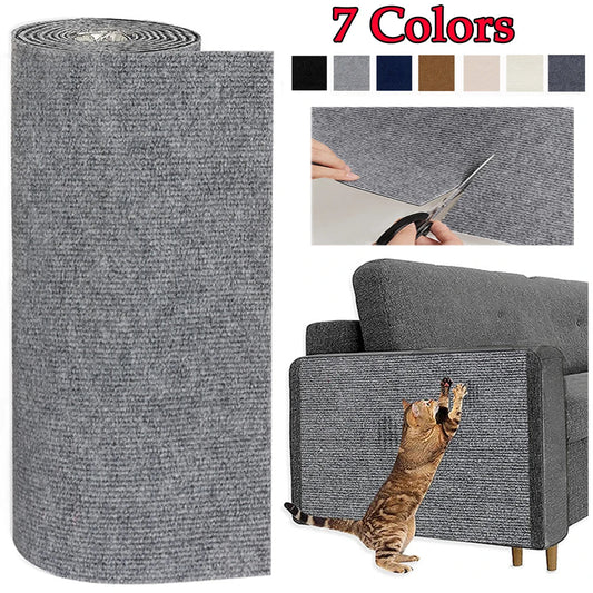 7 Colors Cat Scratcher Sofa Protector Cats Pad Board Protection Trimmable Self-Adhesive Carpet Diy