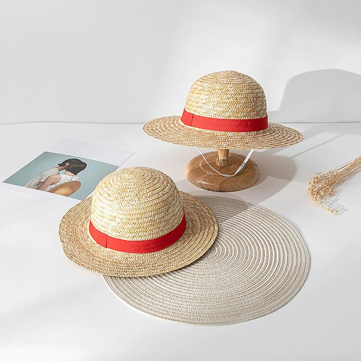 Luffy Straw Hat Anime Cosplay Performance Props Costume Party Yellow Summer Strawhats Halloween