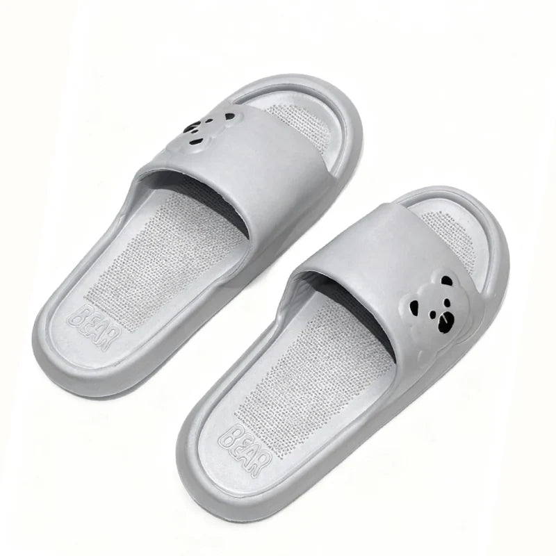 Cute Cartoon Bear EVA Slippers for Women Summer Indoor Slides