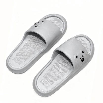 Cute Cartoon Bear EVA Slippers for Women Summer Indoor Slides