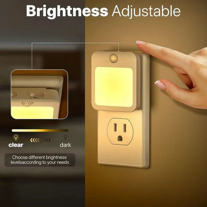Motion Sensor Night Light – Plug-In LED with Adjustable Brightness