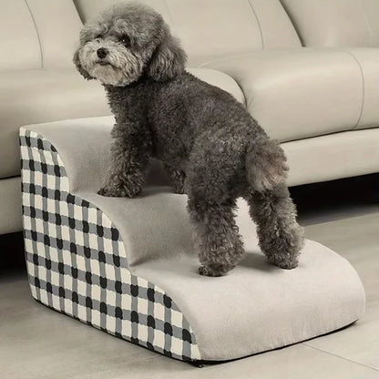 Pet Stairs for Bed – 2 or 3 Step Foam Dog & Cat Ladder, Washable