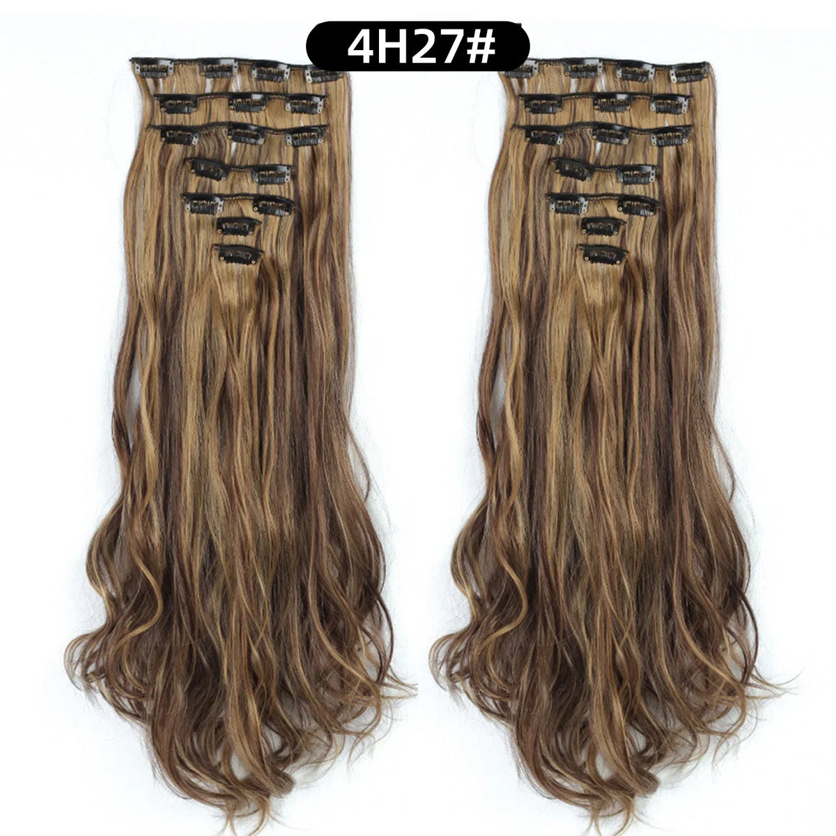 22 Inch Curly Wavy Clip In Hair Extensions 7PCS