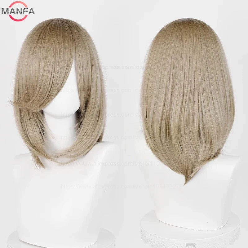 40cm Heat Resistant Anime Cosplay Wig with Bangs