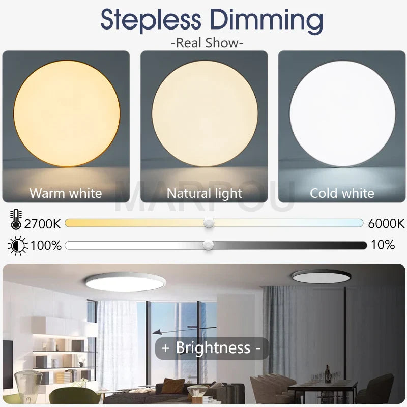 Smart LED Ceiling Light Dimmable | Remote & App Control