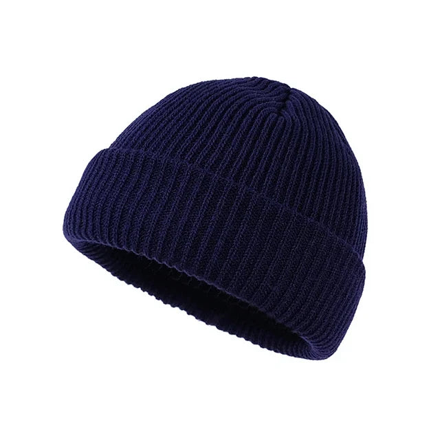 Knit Winter Beanie – Unisex Solid Color Warm Hat