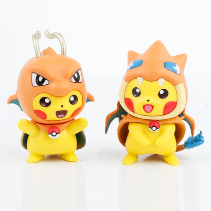 Pikachu Cosplay PVC Figure Set of 6 – Charizard, Mew & More