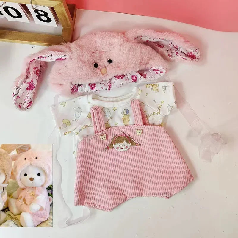 Dress-Up Teddy Bear Plush Toy with Changeable Outfits – Cute Stuffed Animal Doll