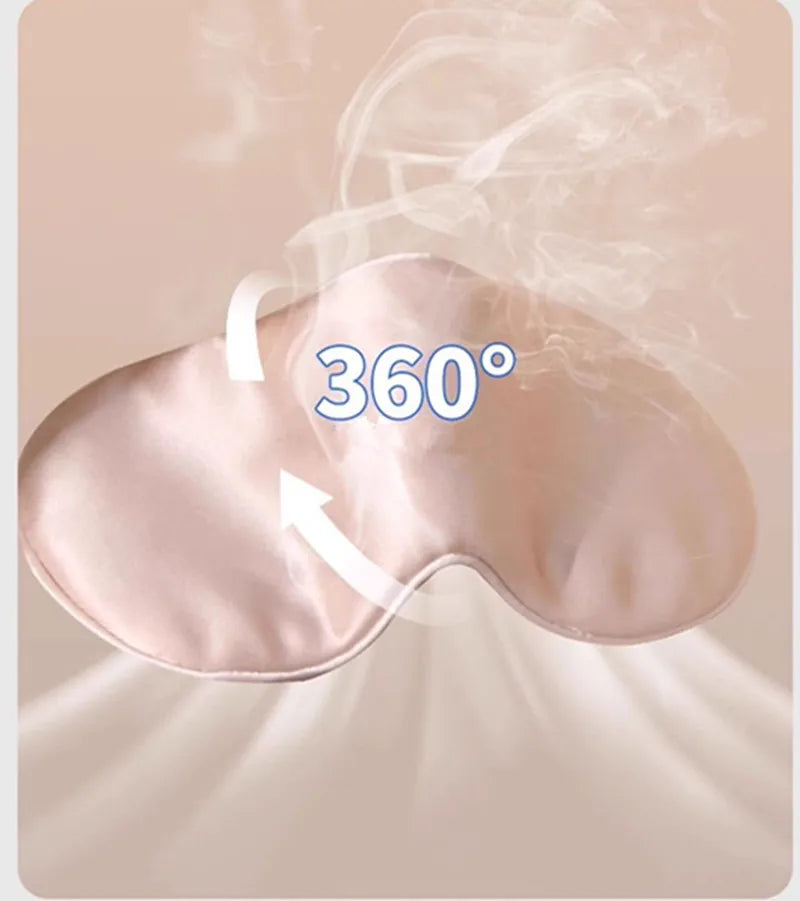 Double-Sided Silk Sleep Eye Mask, Breathable Light-Blocking Travel Blindfold