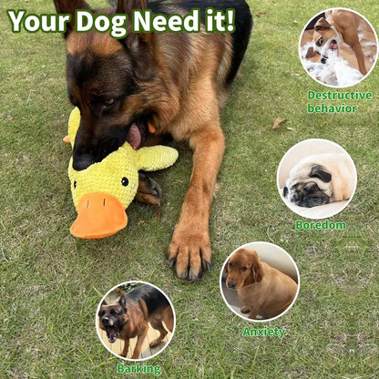 Duck Dog Toy Plush Chew Resistant Durable Quacking Sound Teeth Grinding Relief Soft Companion Small