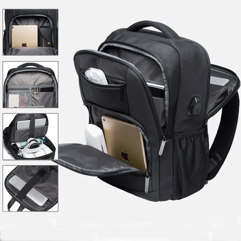 Laptop Backpack with USB Charging Port – Men's Business Travel Bag