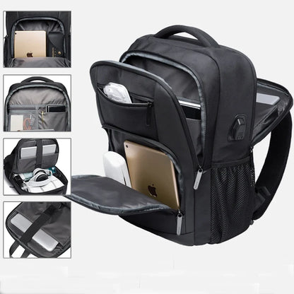 Laptop Backpack with USB Charging Port – Men's Business Travel Bag