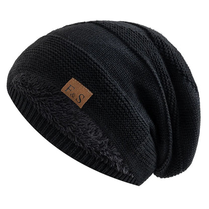 Fur Lined Slouchy Knit Beanie – Unisex Winter Hat