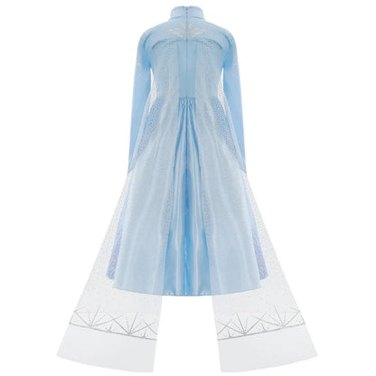 Elsa Frozen Princess Costume for Girls – Halloween & Birthday Party Dress