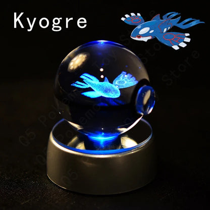 Pokémon 3D Crystal Ball Night Light with Mewtwo & Pikachu