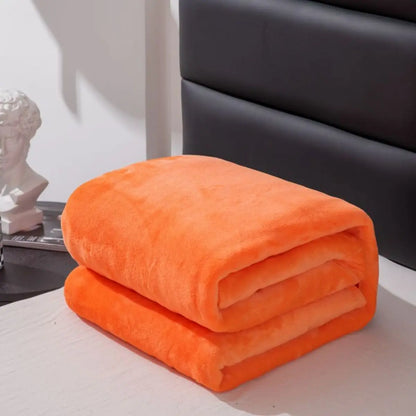Plush Fleece Blanket – Thick Soft Solid Color, 13 Colors & 6 Sizes