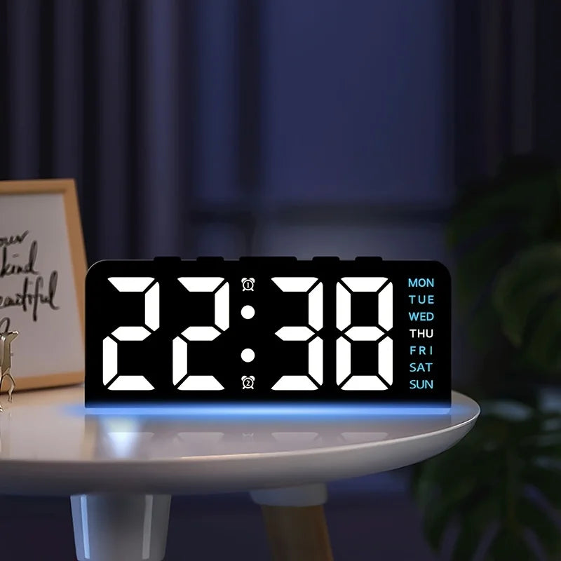LED Digital Alarm Clock with Night Light, Temperature Display & Snooze