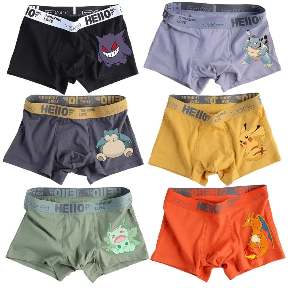 Pokémon Boxer Briefs for Men – Anime Character Underwear