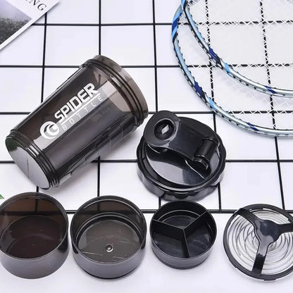 3 Layer Protein Shaker Bottle with Storage Compartments
