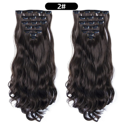 22 Inch Curly Wavy Clip In Hair Extensions 7PCS