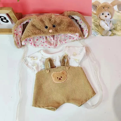 Dress-Up Teddy Bear Plush Toy with Changeable Outfits – Cute Stuffed Animal Doll