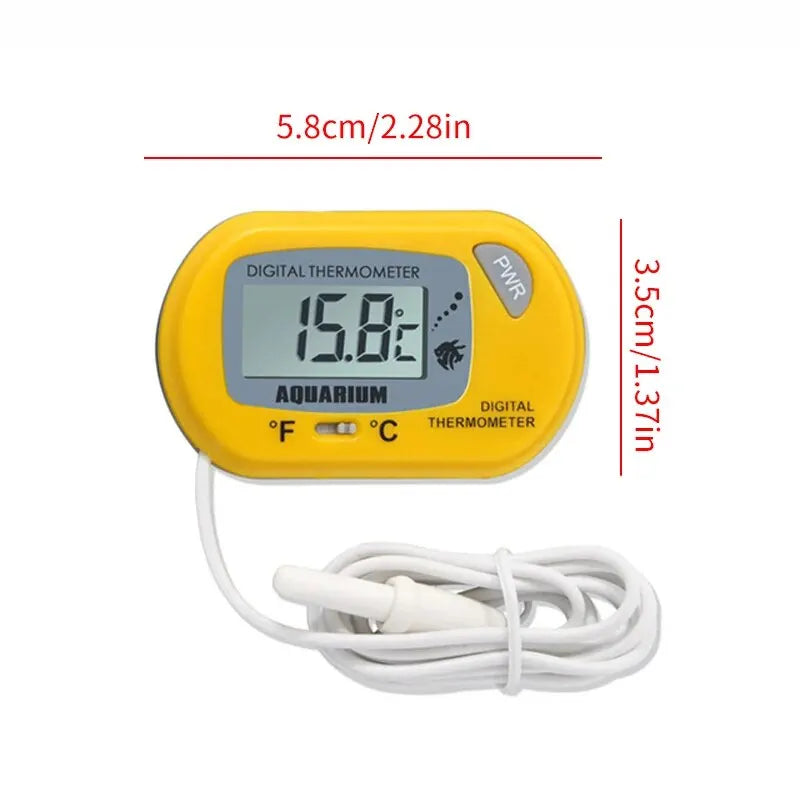 Thermometer Fish Tank Aquarium Electronic Digital Reptile Turtle Diving Pet Box Suction Cup