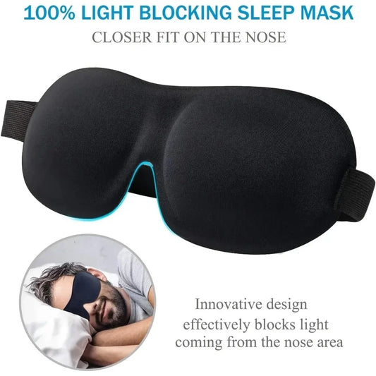 3d Sleep Mask Blindfold Sleeping Aid Soft Memory Foam Eye Travel Light Slaapmasker Cover Lightweight