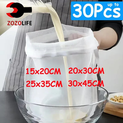 Nylon Mesh Filter Bag – Nut Milk, Soy Milk & Food Strainer