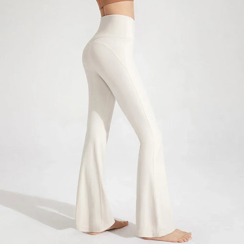 Naked Waisted Waist Cinching Hip Lifting Fitness Exercise Elastic Bell Bottom Pants Women Casual