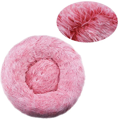 40-90cm 6 Sizes Round Pet Bed Large Dog Super Soft Cat Plush House Medium Winter Warm Sleeping