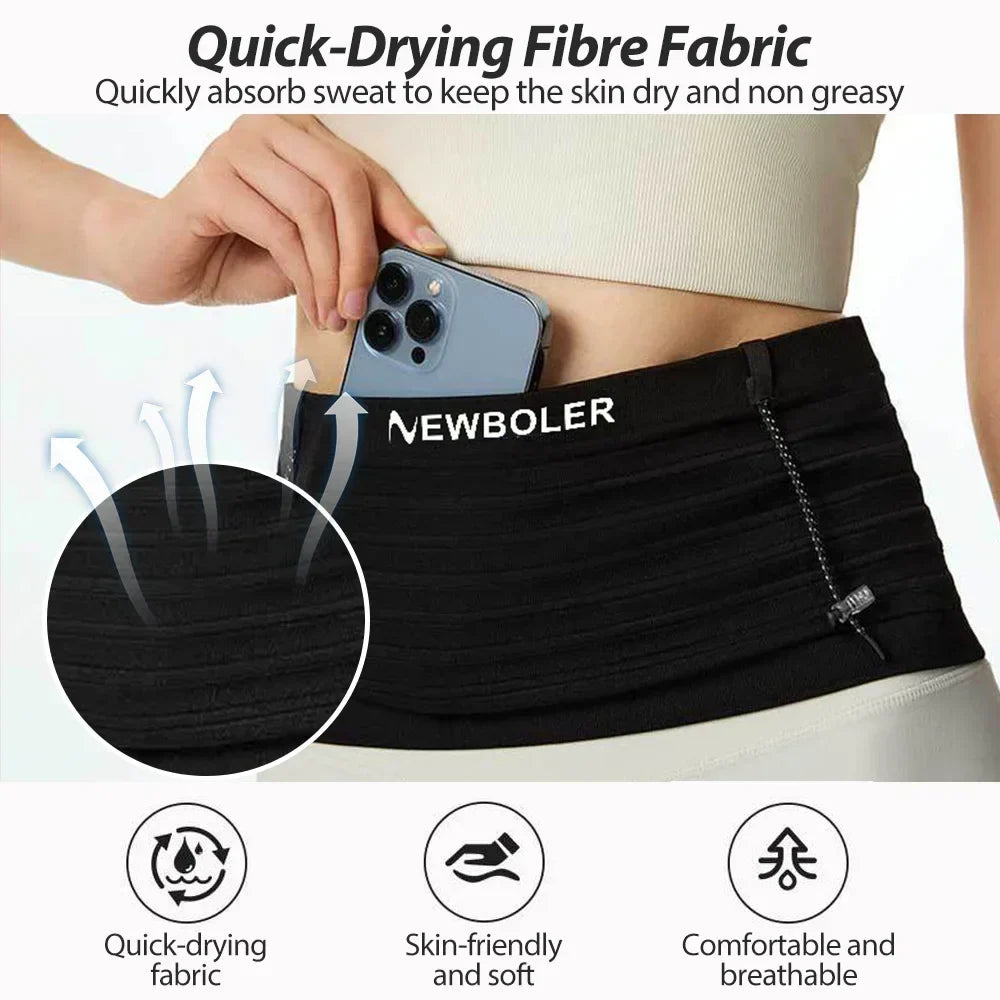 Elastic Running Waist Bag and Race Number Belt
