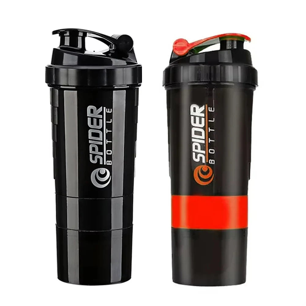 3 Layer Protein Shaker Bottle with Storage Compartments
