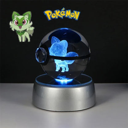 Pokémon 3D Crystal Ball with LED Light Base