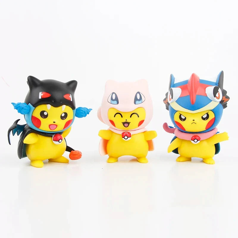 Pikachu Cosplay PVC Figure Set of 6 – Charizard, Mew & More