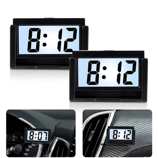 Mini Portable Desk Clock – LCD Date & 12H Time Display, Battery Powered