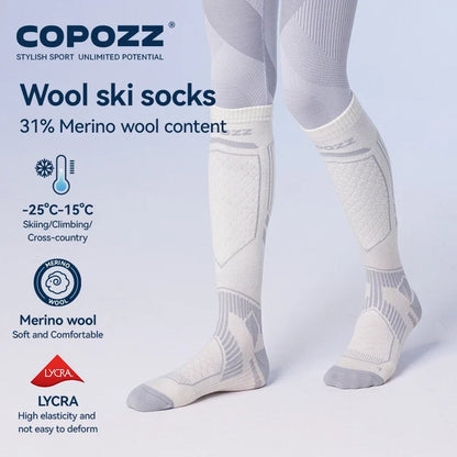Thermal Merino Wool Ski Socks for Men & Women