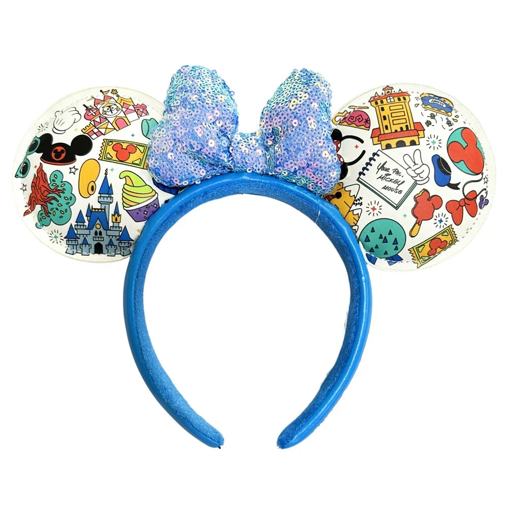 Disney Mickey Minnie Ears Headband – Sequin Bow Costume Cosplay