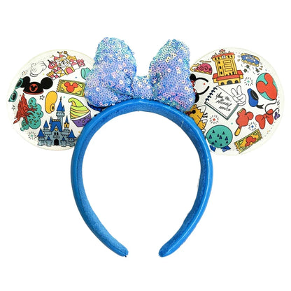 Disney Mickey Minnie Ears Headband – Sequin Bow Costume Cosplay
