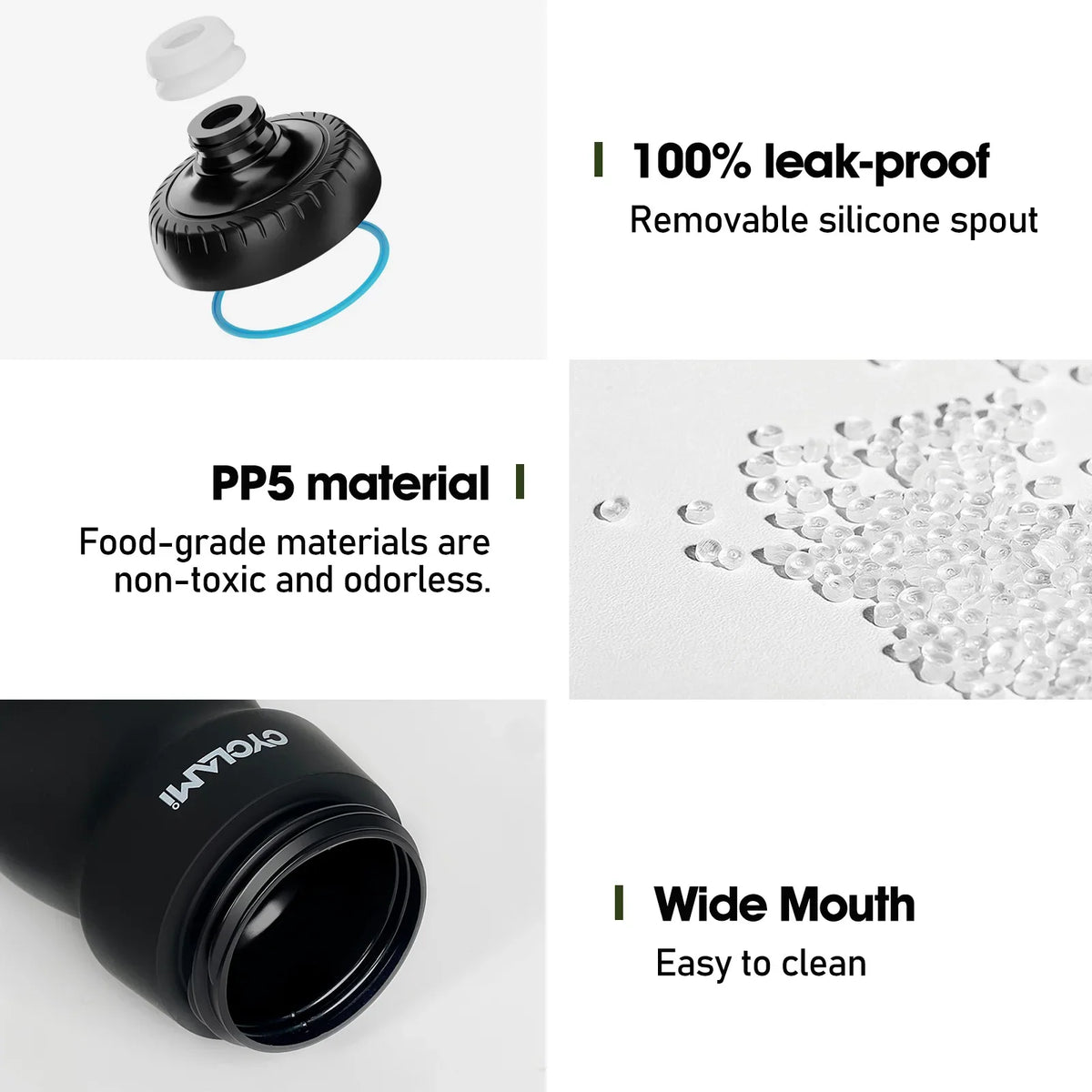 CYCLAMI 650ml or 750ml Leak Proof Cycling Water Bottle