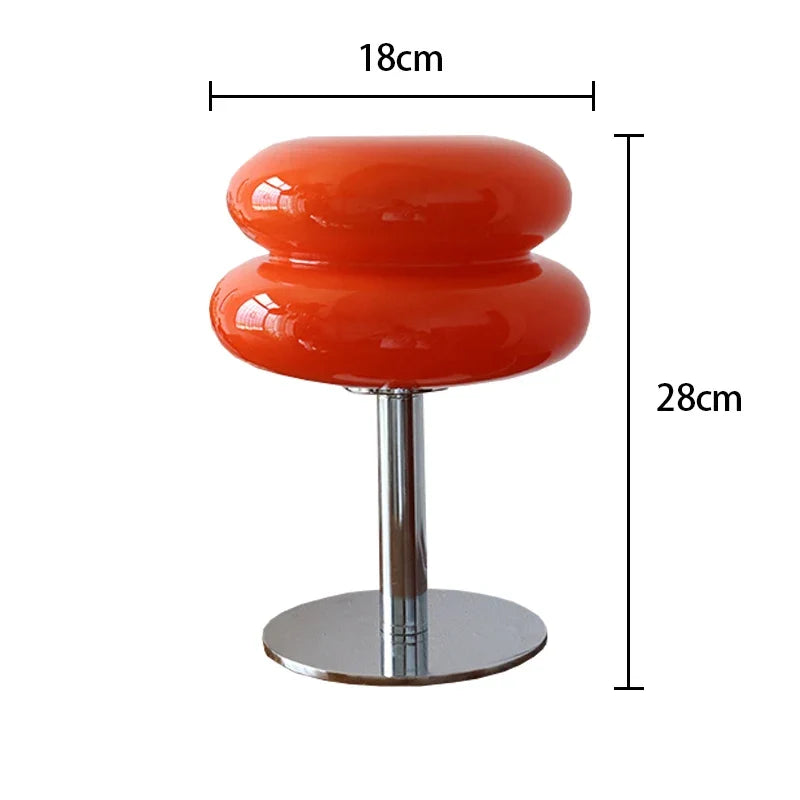 Macaron Glass Table Lamp – Dimmable Bedside Atmosphere Light