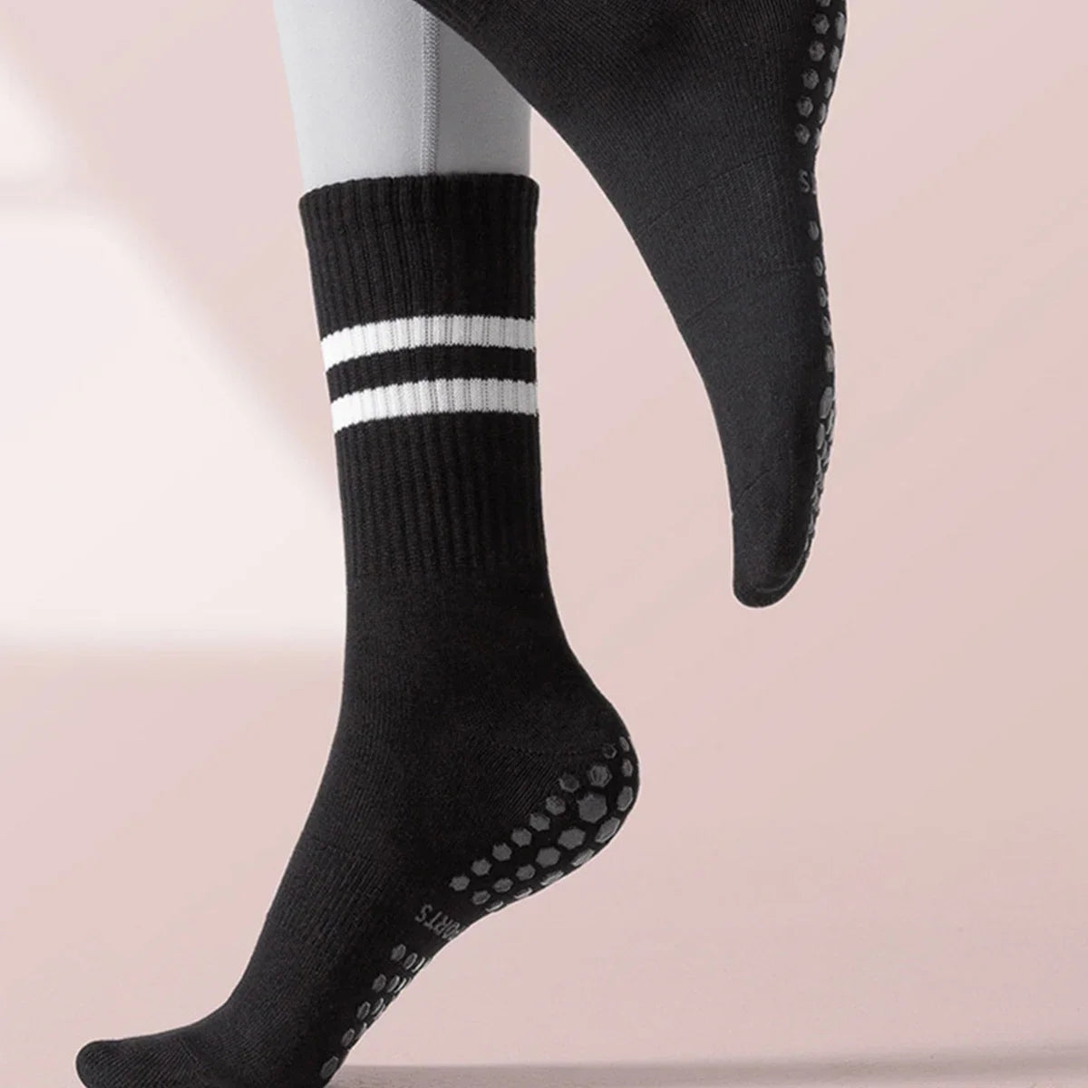 Grip Socks for Women – Non-Slip Pilates & Yoga (4 Pairs)