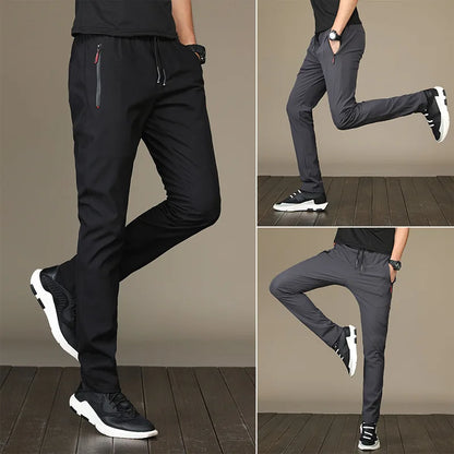 Men’s Loose Open-Crotch Sports Pants with Invisible Zipper, Plus Size