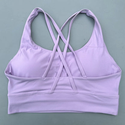 Women's Padded Cross-Back Sports Bra – High Support Activewear