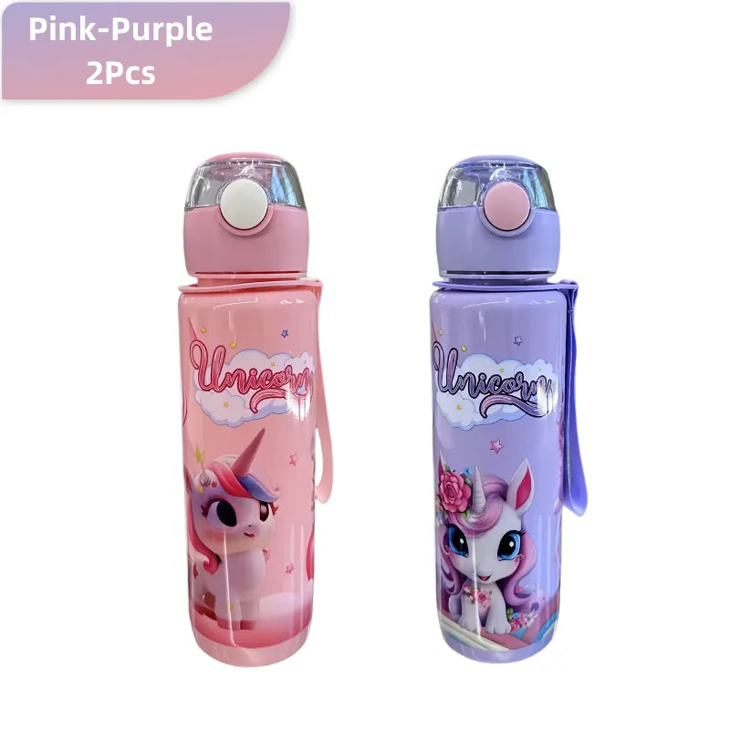 700ml BPA Free Cartoon Water Bottle with Carry Ring